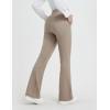 imagebaleaf Womens Yoga Dress Pants Work with 4 Pockets Bootcut Business Leggings Stretch High Waisted Slacks Casual 30quotKhaki