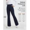 imagebaleaf Womens Yoga Dress Pants Work with 4 Pockets Bootcut Business Leggings Stretch High Waisted Slacks Casual 30quotNavy Blue