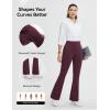 imagebaleaf Womens Yoga Dress Pants Work with 4 Pockets Bootcut Business Leggings Stretch High Waisted Slacks Casual 30quotWine Red