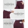 imagebaleaf Womens Yoga Dress Pants Work with 4 Pockets Bootcut Business Leggings Stretch High Waisted Slacks Casual 30quotWine Red