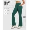 imagebaleaf Womens Yoga Pants with 4 Cargo Pockets Scrunch Workout Flare Leggings High Waist Casual Gym Bell BottomDark Green