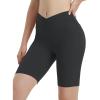 imagebaleaf Women 8quot Biker Shorts with Pockets High Waisted Workout Short Tummy Control Yoga Gym Spandex Running VolleyballBlack