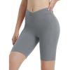 imagebaleaf Women 8quot Biker Shorts with Pockets High Waisted Workout Short Tummy Control Yoga Gym Spandex Running VolleyballDark Gray