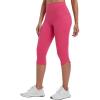 imagebaleaf Womens 17quot High Waisted Capri Leggings with Pockets Tummy Control Yoga Gym Capris PantsRose Red