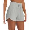 imagebaleaf Womens 3quot Athletic Shorts High Waist Running Workout Shorts with Zipper Pockets Gym Sports Quick Dry UPF 50Light Gray
