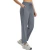 imagebaleaf Womens Athletic Running Pants Stretch Quick Dry Zipper Pocket High Waisted Sweatpants Hiking Walking UPF 50Dark Gray