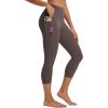 imagebaleaf Womens Capri Leggings with 3 Pockets Tummy Control 21quot Inseam Workout Capris Yoga PantsSeal Brown