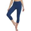 imagebaleaf Womens Capri Leggings with Pockets High Waisted Workout Yoga Running Gym Pants for Casual SummerBlue