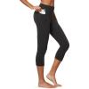 imagebaleaf Womens Capri Leggings with Pockets High Waisted Workout Yoga Running Gym Pants for Casual SummerCharcoal