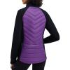 imagebaleaf Womens Cycling Puffer Jacket Winter Warm Lightweight Insulated Hiking Jackets Zip Pockets Running SkiingPurpleBlack