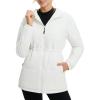 imagebaleaf Womens Long Puffer Jacket Quilted Jackets Winter Coat with Hood Warm Lightweught Insulated Hiking SnowStar White
