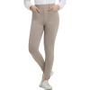 imagebaleaf Womens Skinny Dress Pants Stretch Petite Yoga Work Pants Pull On Dressy Leggings with Zipper Pockets 78 AnkleKhaki