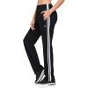 imagebaleaf Womens Track Pants Athletic Jogging Sweatpants Zipper Pockets WarmUp Sports Running PantsBlackWhite