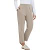 imagebaleaf Womens Travel Pants Stretch Ankle Golf Pants with Pockets Comfy Petite Business Casual Dressy Work SlacksKhaki