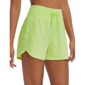 imagebaleaf Womens 3quot Athletic Shorts High Waist Running Workout Shorts with Zipper Pockets Gym Sports Quick Dry UPF 50Light Green