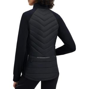 imagebaleaf Womens Cycling Puffer Jacket Winter Warm Lightweight Insulated Hiking Jackets Zip Pockets Running SkiingBlack