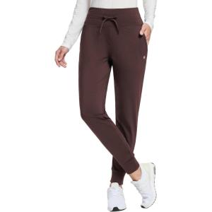 imagebaleaf Womens Fleece Lined Pants WaterResistant Sweatpants Winter Thermal Ski Hiking Running JoggersDark Brown