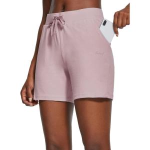 imagebaleaf Womens Lounge Shorts Cotton Sweat Athletic Shorts with Pockets High Waist Summer CasualMauve Shadows