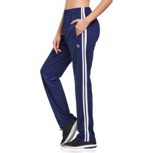 imagebaleaf Womens Track Pants Athletic Jogging Sweatpants Zipper Pockets WarmUp Sports Running PantsNavyWhite