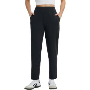 imagebaleaf Womens Travel Pants with 6 Pockets Work Lightweight Stretch Ankle Petite Dressy Casual Golf Busniess SlacksBlack