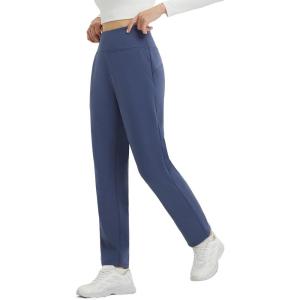 imagebeleaf Womens Fleece Lined Pants High Waisted Golf Pants Winter Warm Thermal Water Resistant Thick Pants Travel Work CasualNavy Blue
