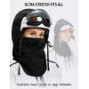 imagebaleaf Balaclava Ski Mask Winter Water Resistant Face Mask for Women Men Cold Weather Gear Skiing Snowboarding Neck GaiterBlack