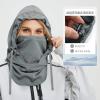 imagebaleaf Balaclava Ski Mask Winter Water Resistant Face Mask for Women Men Cold Weather Gear Skiing Snowboarding Neck GaiterGrey