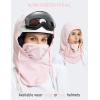 imagebaleaf Balaclava Ski Mask Winter Water Resistant Face Mask for Women Men Cold Weather Gear Skiing Snowboarding Neck GaiterPink