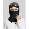 imagebaleaf Fleece Balaclava Face MaskThermal Ski Mask for WomenWinter Hats Face Cover Hood Cold Weather Gear 2 SizeBlack