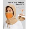 imagebaleaf Fleece Balaclava Face MaskThermal Ski Mask for WomenWinter Hats Face Cover Hood Cold Weather Gear 2 SizeBrown