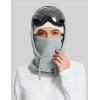 imagebaleaf Fleece Balaclava Face MaskThermal Ski Mask for WomenWinter Hats Face Cover Hood Cold Weather Gear 2 SizeGrey
