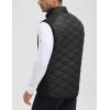 imagebaleaf Mens Puffer Vest Outerwear Golf Sleeveless Jacket Winter Warm Lightweight Pockets WindproofBlack