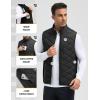 imagebaleaf Mens Puffer Vest Outerwear Golf Sleeveless Jacket Winter Warm Lightweight Pockets WindproofBlack