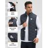 imagebaleaf Mens Puffer Vest Outerwear Golf Sleeveless Jacket Winter Warm Lightweight Pockets WindproofDark Gray