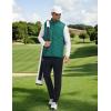 imagebaleaf Mens Puffer Vest Outerwear Golf Sleeveless Jacket Winter Warm Lightweight Pockets WindproofGreen