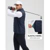 imagebaleaf Mens Puffer Vest Outerwear Golf Sleeveless Jacket Winter Warm Lightweight Pockets WindproofNavy Blue