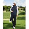 imagebaleaf Mens Puffer Vest Outerwear Golf Sleeveless Jacket Winter Warm Lightweight Pockets WindproofNavy Blue