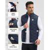 imagebaleaf Mens Puffer Vest Outerwear Golf Sleeveless Jacket Winter Warm Lightweight Pockets WindproofNavy Blue