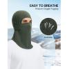 imagebaleaf Ski Mask Balaclava Face Mask Men Water Resistant Ski Mask for Women Cold Weather Snowboarding Gear Fleece Neck GaiterArmy Green