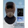 imagebaleaf Ski Mask Balaclava Face Mask Men Water Resistant Ski Mask for Women Cold Weather Snowboarding Gear Fleece Neck GaiterBlack