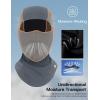imagebaleaf Ski Mask Balaclava Face Mask Men Water Resistant Ski Mask for Women Cold Weather Snowboarding Gear Fleece Neck GaiterDark Gray