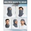 imagebaleaf Ski Mask Balaclava Face Mask Men Water Resistant Ski Mask for Women Cold Weather Snowboarding Gear Fleece Neck GaiterDark Gray