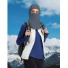 imagebaleaf Ski Mask Balaclava Face Mask Men Water Resistant Ski Mask for Women Cold Weather Snowboarding Gear Fleece Neck GaiterDark Gray