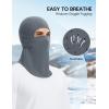 imagebaleaf Ski Mask Balaclava Face Mask Men Water Resistant Ski Mask for Women Cold Weather Snowboarding Gear Fleece Neck GaiterDark Gray