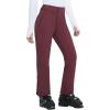 imagebaleaf Snow Pants Womens Fleece Lined Water Resistant Insulated Softshell Winter Ski Pants with Pockets Snowboarding HikingWine Red