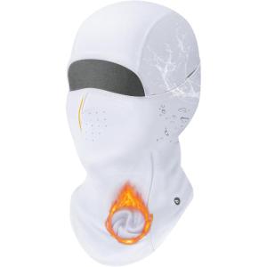 imagebaleaf Ski Mask Balaclava Face Mask Men Water Resistant Ski Mask for Women Cold Weather Snowboarding Gear Fleece Neck GaiterWhite