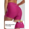 imagebaleaf Womens Swim Shorts 3quot High Waisted Swimsuit Tummy Control Bottoms Ruched Side Board Shorts with PocketPink