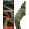 imagebaleaf Mens Fleece Lined Hiking Cargo Pants Softshell Water Resistant Snow Thermal Pants Winter Insulate with Zipper PocketArmy Green