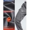 imagebaleaf Mens Fleece Lined Hiking Cargo Pants Softshell Water Resistant Snow Thermal Pants Winter Insulate with Zipper PocketDark Gray