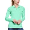 imagebaleaf Womens UPF 50 Sun Shirts Long Sleeve UV Protection Rash Guard Lightweight Quick Dry SPF Hiking Tops OutdoorA03light Green
